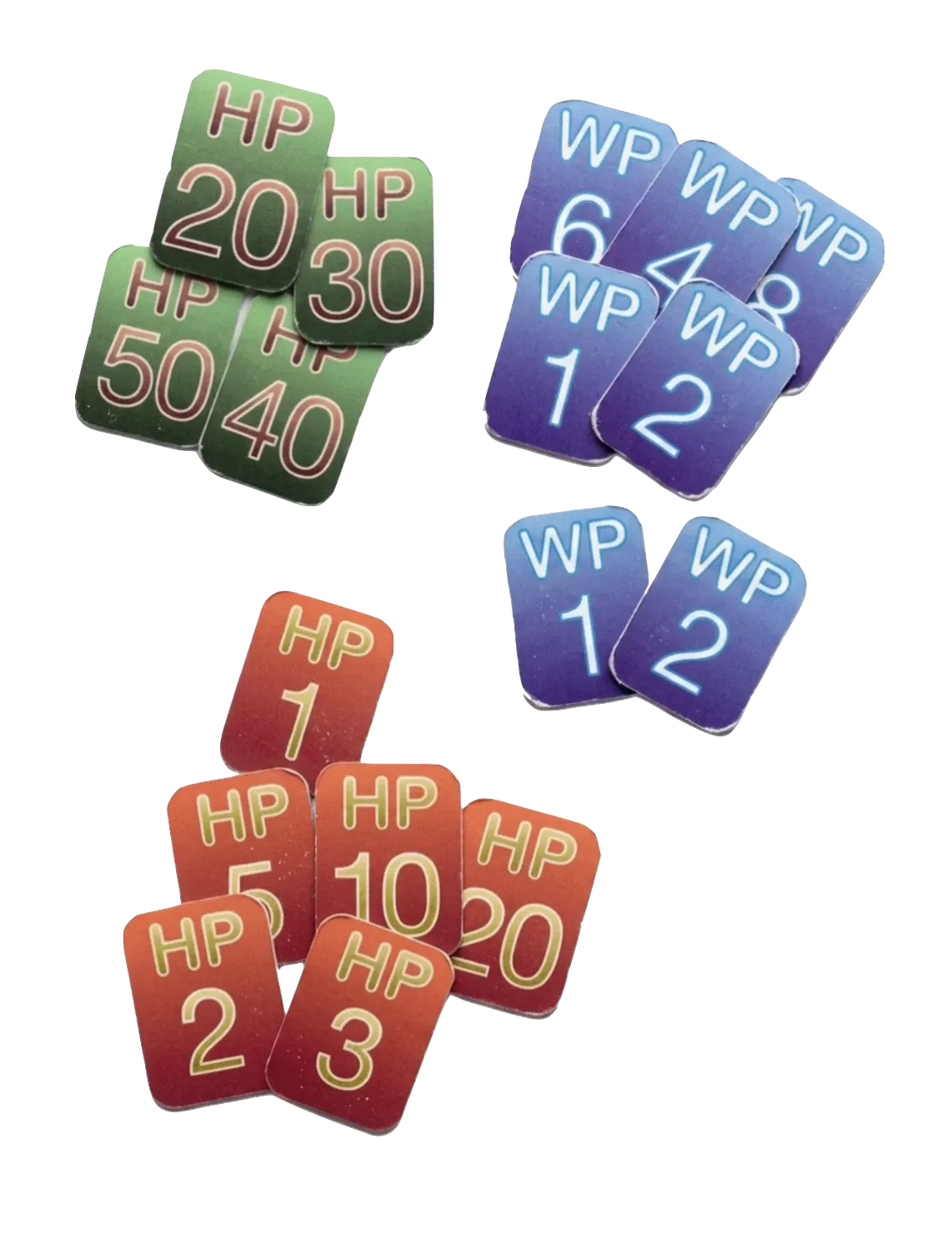 WP and Hit Points counter card