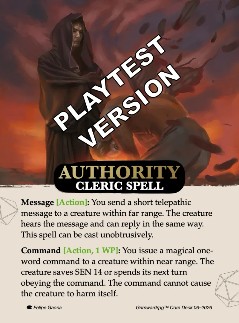 Adversary card